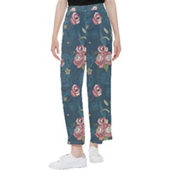 Vintage Flowers Pattern Women s Pants  by Jancukart