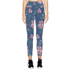 Vintage Flowers Pattern Pocket Leggings 