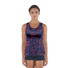 Seamless Space Pattern Sport Tank Top 