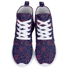 Seamless Space Pattern Women s Lightweight High Top Sneakers