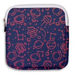 Seamless Space Pattern Mini Square Pouch