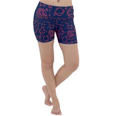 Seamless Space Pattern Lightweight Velour Yoga Shorts