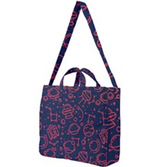 Seamless Space Pattern Square Shoulder Tote Bag