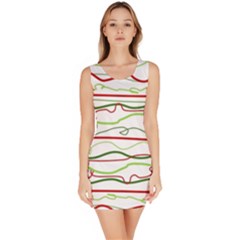 Scribble-pattern Bodycon Dress