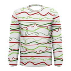 Scribble-pattern Men s Long Sleeve Tee