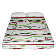 Scribble-pattern Fitted Sheet (queen Size)