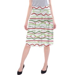 Scribble-pattern Midi Beach Skirt