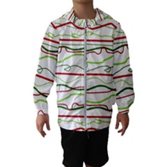 Scribble-pattern Kids  Hooded Windbreaker by Jancukart