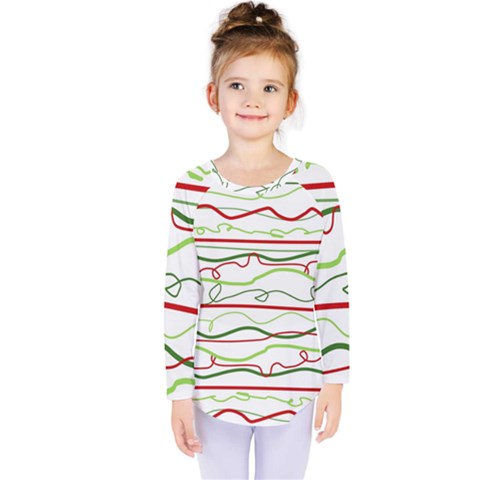 Scribble-pattern Kids  Long Sleeve Tee by Jancukart