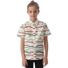 Scribble-pattern Kids  Short Sleeve Shirt by Jancukart