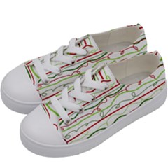 Scribble-pattern Kids  Low Top Canvas Sneakers