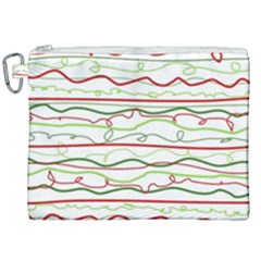 Scribble-pattern Canvas Cosmetic Bag (xxl)