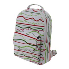 Scribble-pattern Flap Pocket Backpack (large)