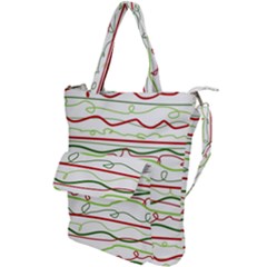 Scribble-pattern Shoulder Tote Bag by Jancukart