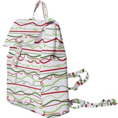 Scribble-pattern Buckle Everyday Backpack