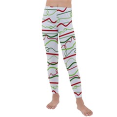 Scribble-pattern Kids  Lightweight Velour Leggings