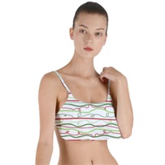 Scribble-pattern Layered Top Bikini Top 