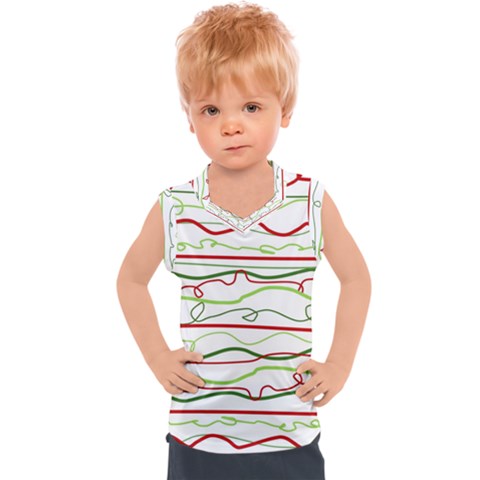 Scribble-pattern Kids  Sport Tank Top by Jancukart