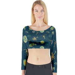 Plankton Pattern- Long Sleeve Crop Top