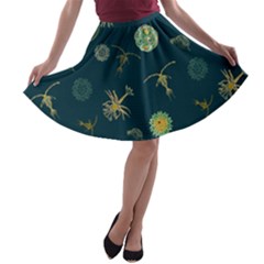 Plankton Pattern- A-line Skater Skirt by Jancukart