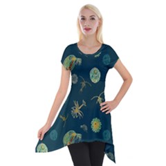 Plankton Pattern- Short Sleeve Side Drop Tunic