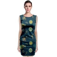 Plankton Pattern- Sleeveless Velvet Midi Dress