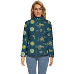 Plankton Pattern- Women s Puffer Bubble Jacket Coat