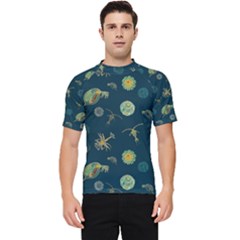 Plankton Pattern- Men s Short Sleeve Rash Guard by Jancukart