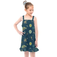 Plankton Pattern- Kids  Overall Dress