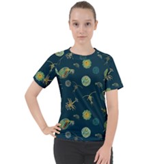 Plankton Pattern- Women s Sport Raglan Tee