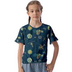 Plankton Pattern- Kids  Cuff Sleeve Scrunch Bottom Tee