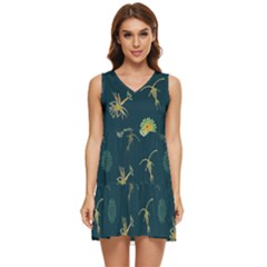 Plankton Pattern- Tiered Sleeveless Mini Dress