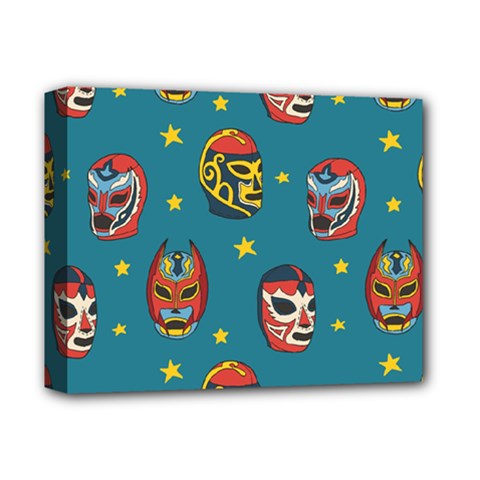 Mask Pattern Deluxe Canvas 14  X 11  (stretched)