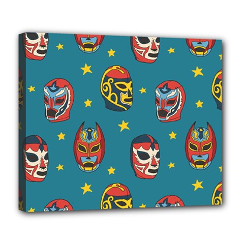 Mask Pattern Deluxe Canvas 24  X 20  (stretched)