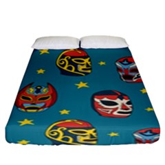 Mask Pattern Fitted Sheet (king Size)