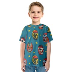 Mask Pattern Kids  Sport Mesh Tee