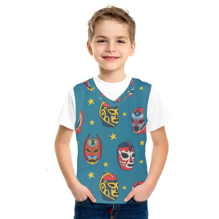 Mask Pattern Kids  Basketball Tank Top