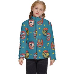 Mask Pattern Kids  Puffer Bubble Jacket Coat by Jancukart