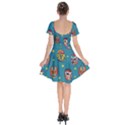 Mask Pattern Short Sleeve Bardot Dress View2