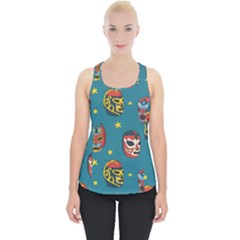 Mask Pattern Piece Up Tank Top