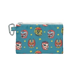 Mask Pattern Canvas Cosmetic Bag (small) by Jancukart