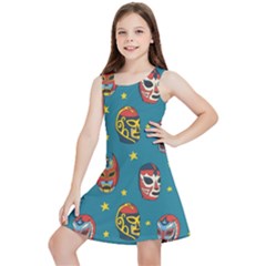 Mask Pattern Kids  Lightweight Sleeveless Dress