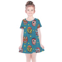 Mask Pattern Kids  Simple Cotton Dress