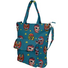 Mask Pattern Shoulder Tote Bag