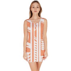 Tribal-pattern Bodycon Dress