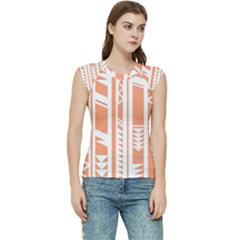 Tribal-pattern Women s Raglan Cap Sleeve Tee