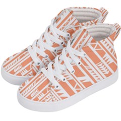 Tribal-pattern Kids  Hi-top Skate Sneakers by Jancukart