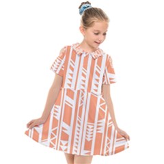 Tribal-pattern Kids  Short Sleeve Shirt Dress