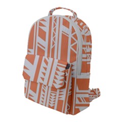 Tribal-pattern Flap Pocket Backpack (large)