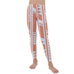 Tribal-pattern Kids  Lightweight Velour Leggings